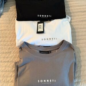 Sonneti London T-Shirt Trio - Black, White, Gray